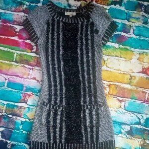 Derek Heart Black and Gray Mini Dress